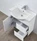 NDL750 Semi Recessed Basin Matt White Polyurethane Cabinet