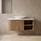 Wave Half Curve Wall Mounted Vantiy 700 - 890mm with Open Shelf | Optional Open Shelf