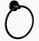 Vivid Iconic Matt Black Towel Ring