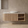 Wave Half Curve Wall Mounted Vanity 1500 - 1640mm | Open Shelf | Optional Bench