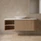 Wave Half Curve Wall Mounted Vanity 1650 - 1790mm | Open Shelf | Optional Bench