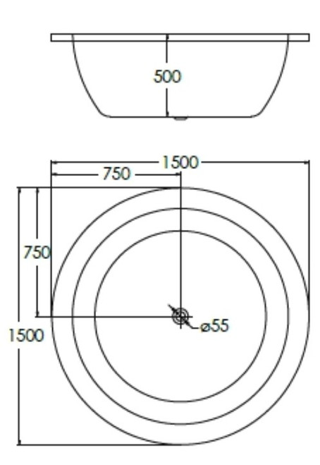 BWA Round Lucena Spa Bath Tub