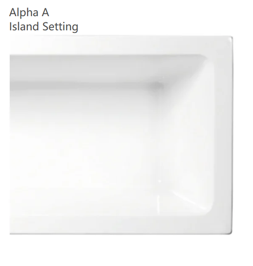 BWA Rectangular Alpha A Spa Bath Tub