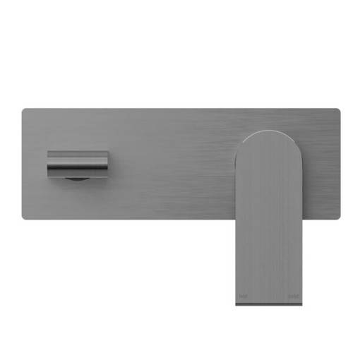 Bianca Gun Metal Grey Bath Spout and Mixer Tap Combination
