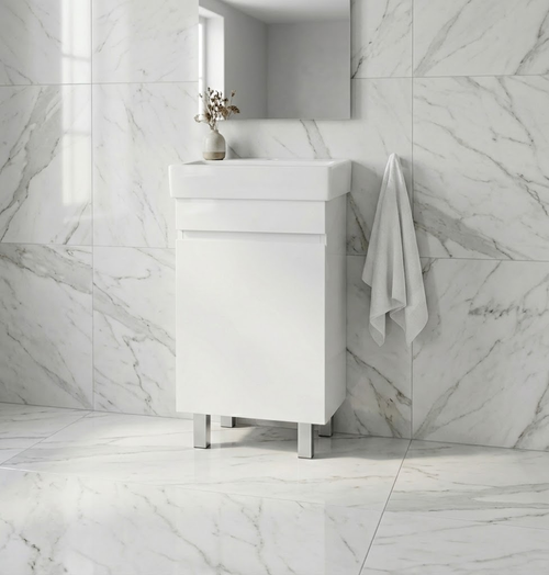 Libra Vanity - 450mm Hidden Handle Solid Door Legs