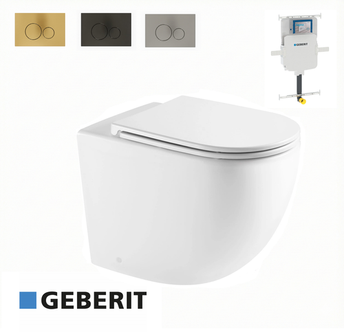 Raul 99 Pan With Geberit Inwall Cistern Sigma 8 - Rimless