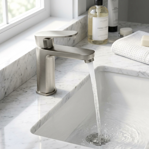 Normandy  Brushed Nickel Lindy Basin Mixer Tap