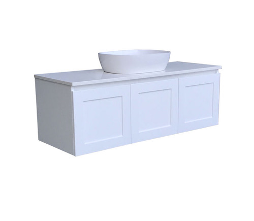 England Shaker Hampton Style 1200 mm Vanity with Stone Top & Bench-top Basin
