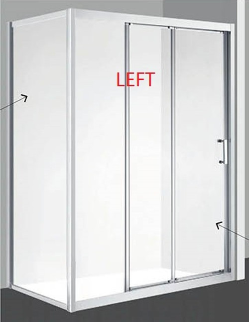 Normandy Semi Frameless Sliding Three Piece Shower Screen With Return L Shape Normandy Semi Frameless Sliding Three Piece Shower Screen With Return L Shape