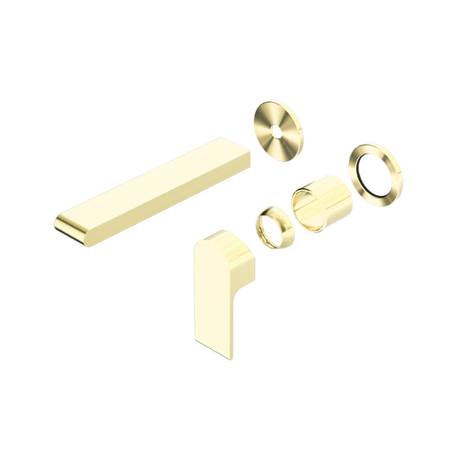 Bianca Wall Basin/Bath Mixer Separate Back Plate Brushed Gold