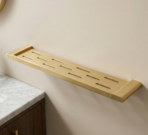 Normandy  Lindy Brushed Gold - Metal Shelf
