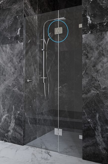 180 Degree Hinge for Frameless Shower Screen - Brushed Gold