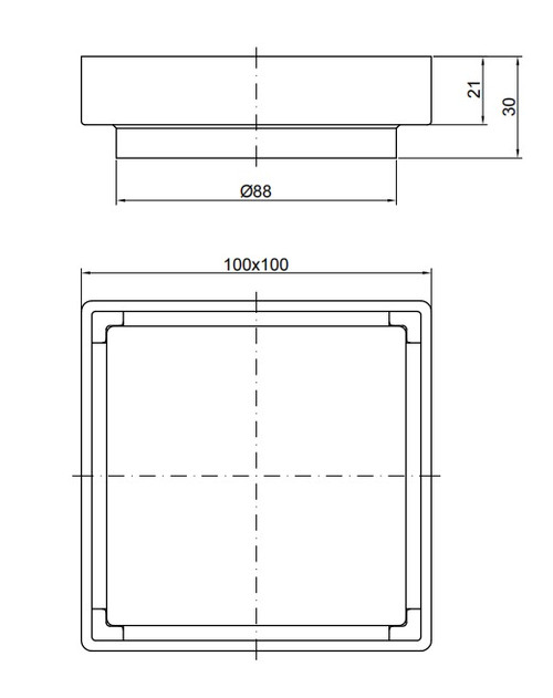 2 In 1 Tile Insert Or Normal Floor Waste - Gun Metal Grey 88mm