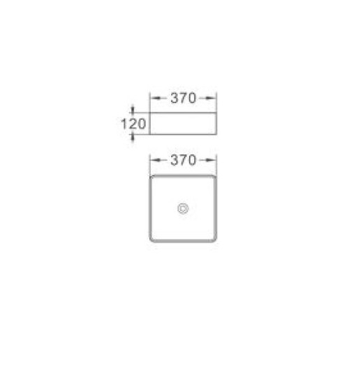 Matt White Square 4mm Ultra Slim Ceramic Basin 488YD
