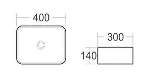 Gloss White 4mm Ultra Slim  Ceramic Basin 8102