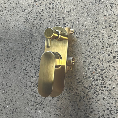 Normandy Lindy Bath Shower Mixer Diverter Tap Brushed Gold