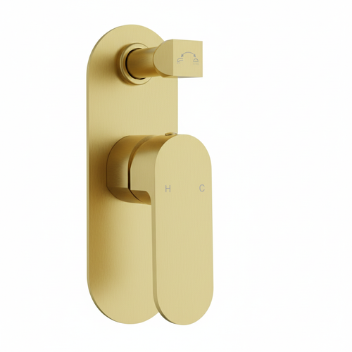 Normandy Lindy Bath Shower Mixer Diverter Tap Brushed Gold Normandy Lindy Bath Shower Mixer Diverter Tap Brushed Gold