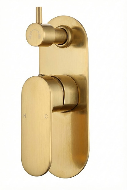 Normandy Lindy Bath Shower Mixer Diverter Tap Brushed Gold