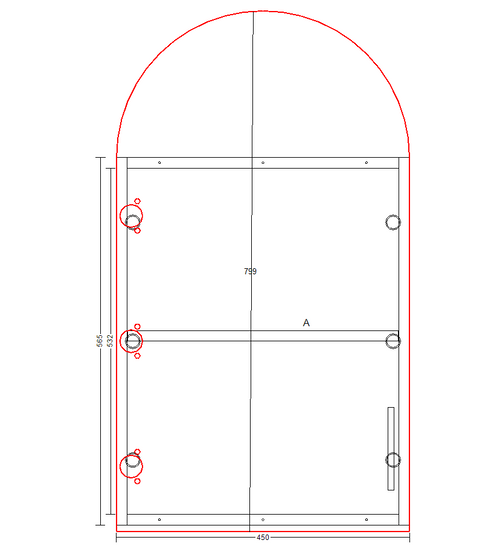 Arch Mirror Door Storage /  Shaving Cabinet