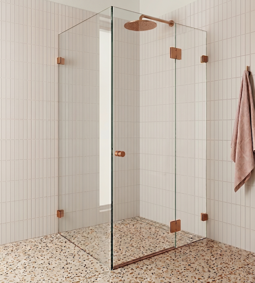 Normandy Frameless Shower Screen Square L Shape