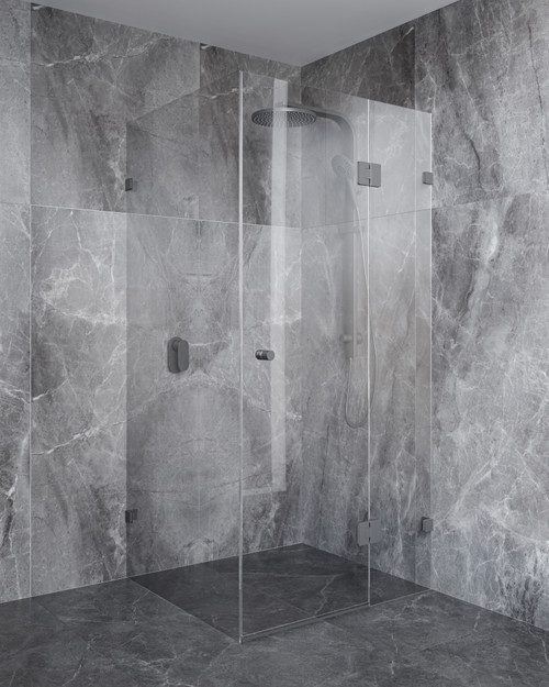 Normandy Frameless Shower Screen Retangular L Shape