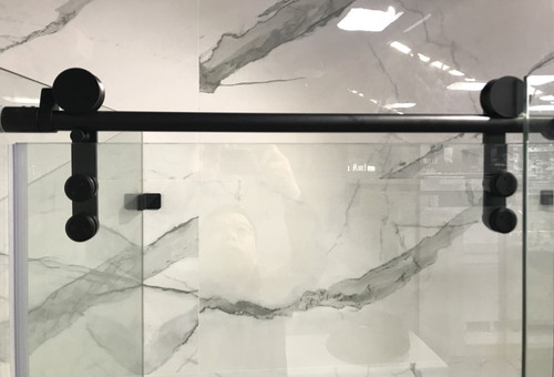 Wall to Wall Sliding Frameless Shower Screen -Roller 3 Panels 1390mm - 2390mm