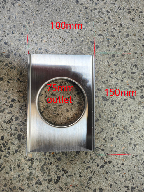 Matt Black Linear Long Floor Grate - 600mm 900mm Outlet 76mm , Adjustable Outlet