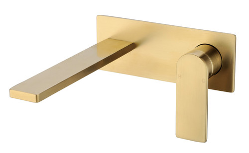 Ruki Wall Mixer Spout Combination Unit  - Brushed Gold