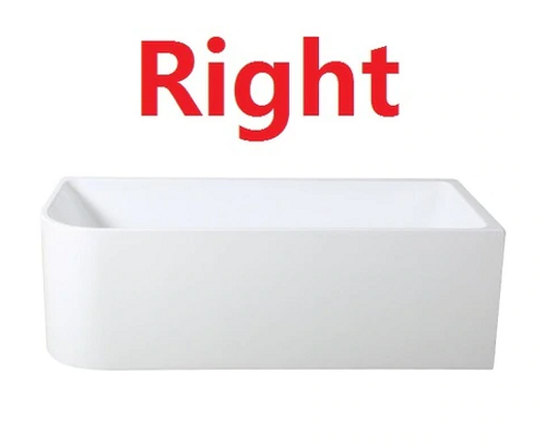 Corner Multi Fit Free Standing Bathtub Shower Bath Gloss White 510mm(height)