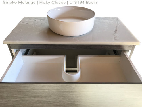 Infinity TwinDrawer Only |COLOR| Vanity Wall Hung 750 mm with Optional Stone Bench Top