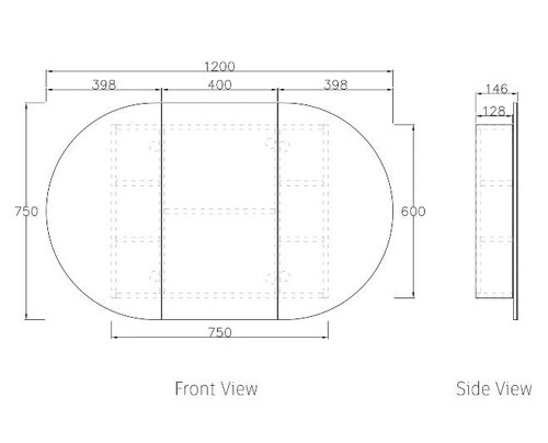 Bondi Shaving Cabinet 