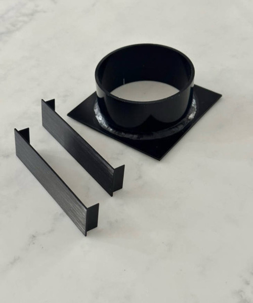 Muse Aluminium Linear Matt Black Floor Grate 21mm x 100mm - Custom Length