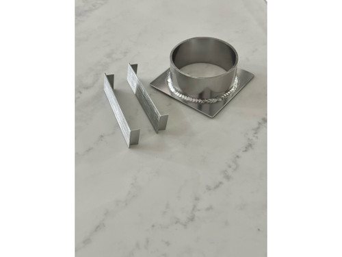 Muses Aluminium Linear Brushed Silver Floor Grate 35mm x 100mm - Custom Length