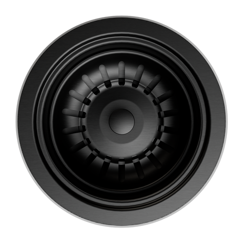 Stainless Steel Kitchen Sink Basket Waste Plug - BLACK