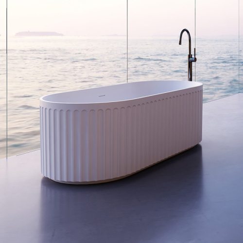 Corinthian Fluted Freestanding Bath Tub 1500mm/1700mm - Gloss White Corinthian Fluted Freestanding Bath Tub 1500mm/1700mm - Gloss White