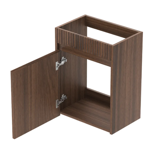 Mini Ensuite Vanity 400mm Sable Walnut Fluted Vanity 