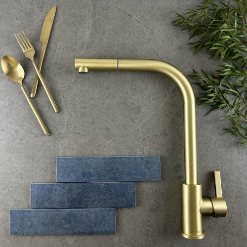 X CLAIMER Gooseneck Retractable Pull Out Mixer with Dual Spray 