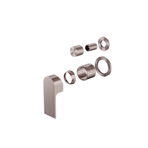 Bianca Brushed Bronze Shower Mixer With Divertor Separate Plate 