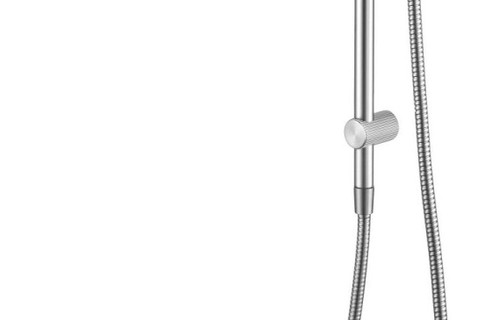 Mica Fluted Gooseneck Dual Shower Rail Combo Round