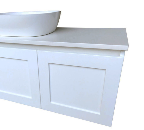 England 750 mm Satin White Floor Standing Kickboard Bathroom Vanity- Optional Stone Benchtop