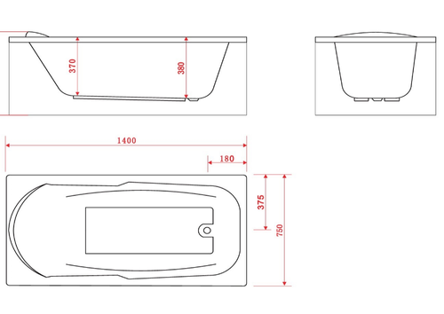 Inset Drop In Baths 1400mm