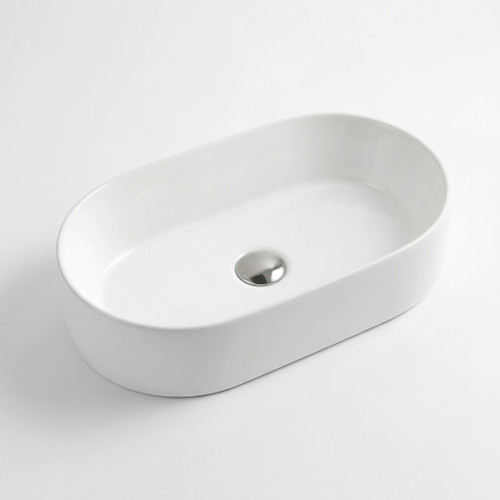 Oval Gloss White Basin 525x310x120mm 