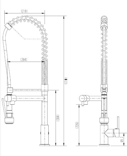 Halo Spring Multi-Function Kitchen & Laundry Mixer Tap -Chrome 