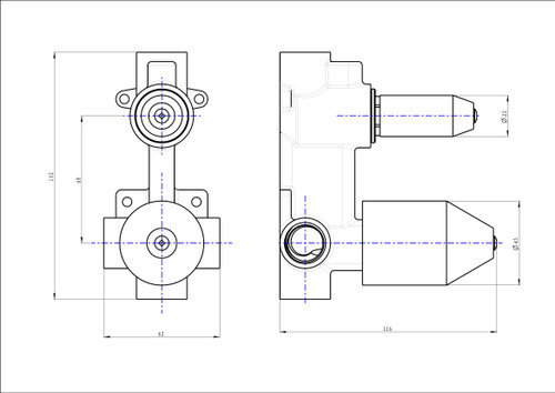 Linsol Gigi S3 304 Stainless Steel Bath Shower Wall Mixer with Divertor Separate Back Plate - Matt Black