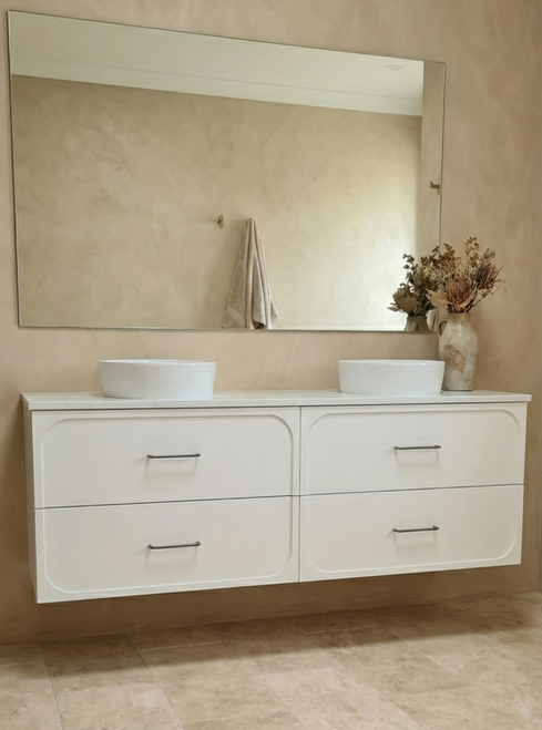 Marius Twin Hampton Shaker 1200 mm Wall Hung Vanity - Optional Stone Bench Top