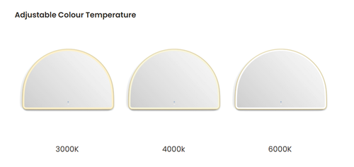 LED Moonlight Archie Brushed Gold , Matt Black or Matt White Frame Mirror  1200 & 1500MM 
