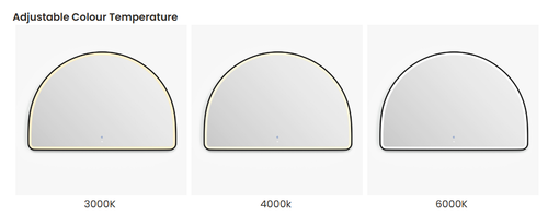 LED Moonlight Archie Brushed Gold , Matt Black or Matt White Frame Mirror  1200 & 1500MM 