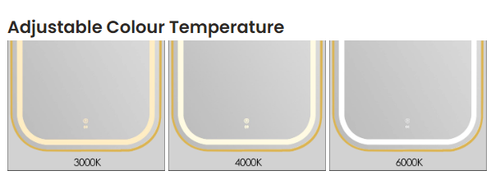 Otti Newport Led Metal Brushed Gold , Matt Black or Matt White Frame Mirror 900 , 1200 & 1500MM 