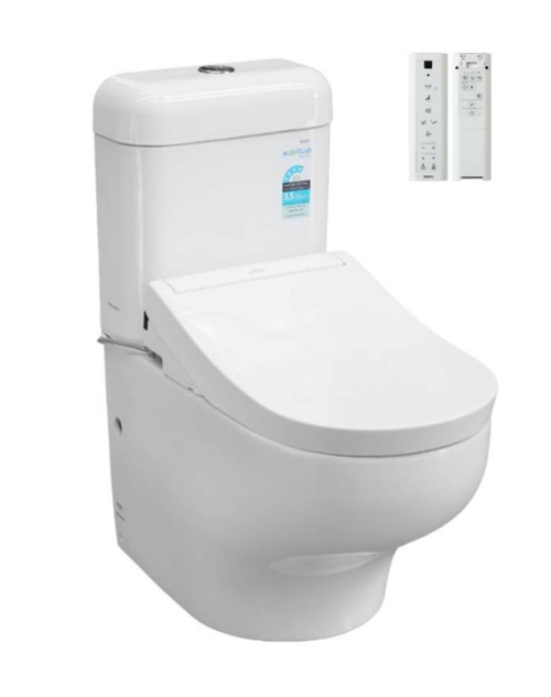 TOTO Hayon CW252PJT1WS Wall Faced Tornado Flush Toilet with S5 TCF34220GAU WASHLET (D-Shape)