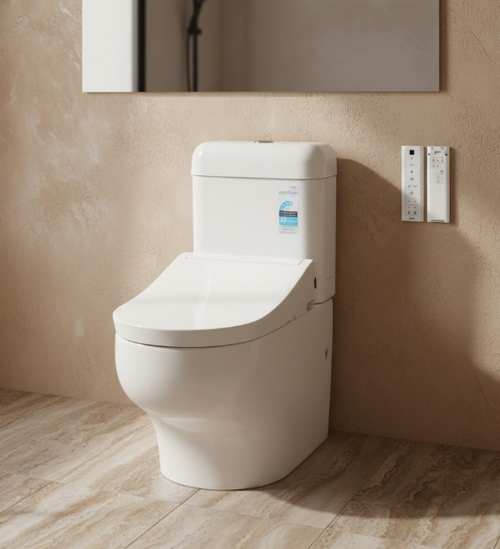 TOTO Hayon CW252PJT1WS Wall Faced Tornado Flush Toilet with S5 TCF34220GAU WASHLET (D-Shape)